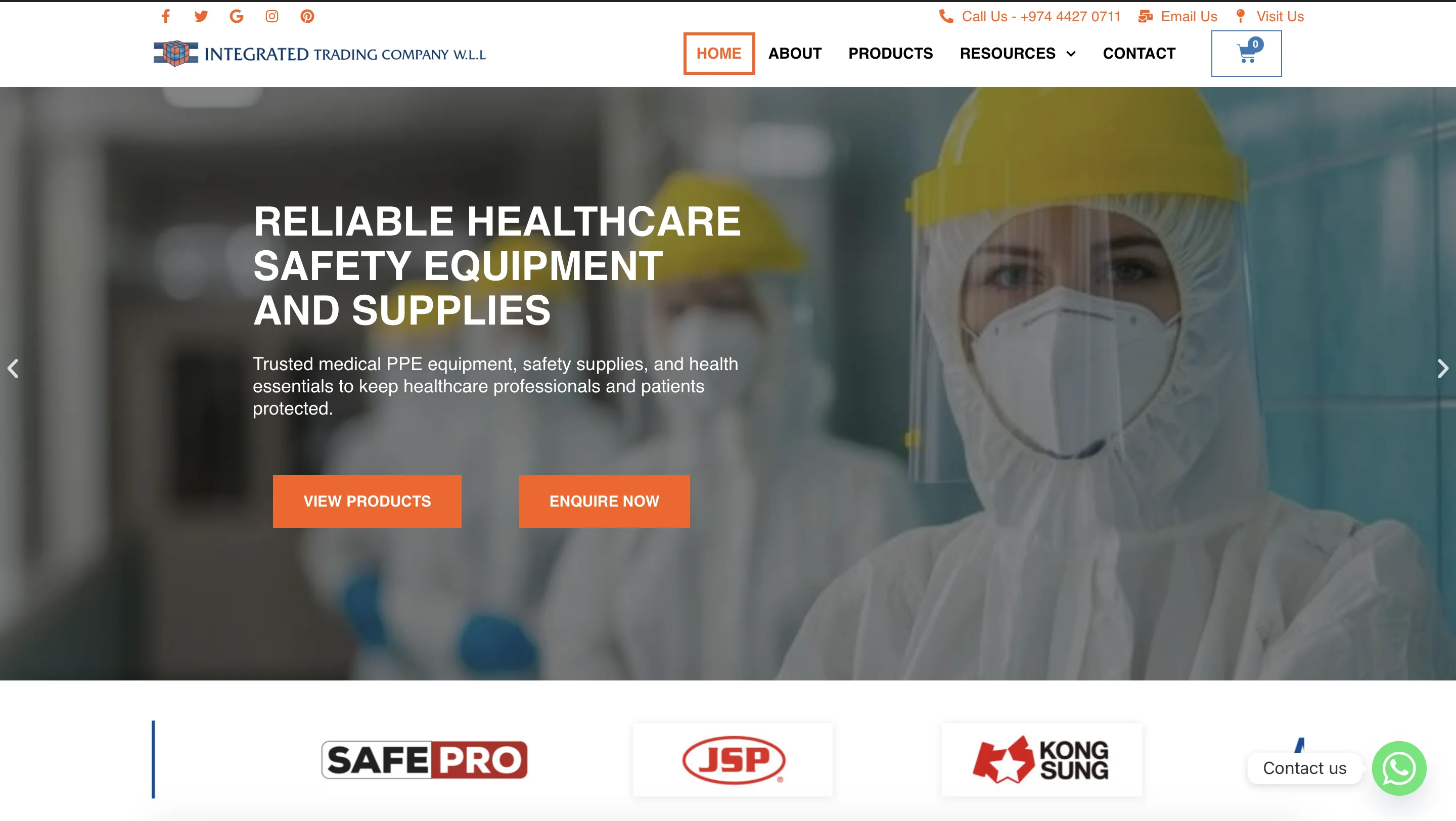 Integrated Trading product catalogue website by Fictora Labs