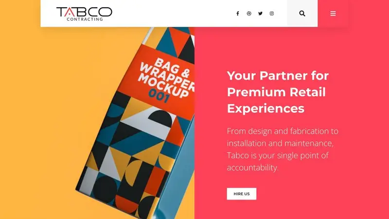 Tabco Contracting website and brand project by Fictora Labs