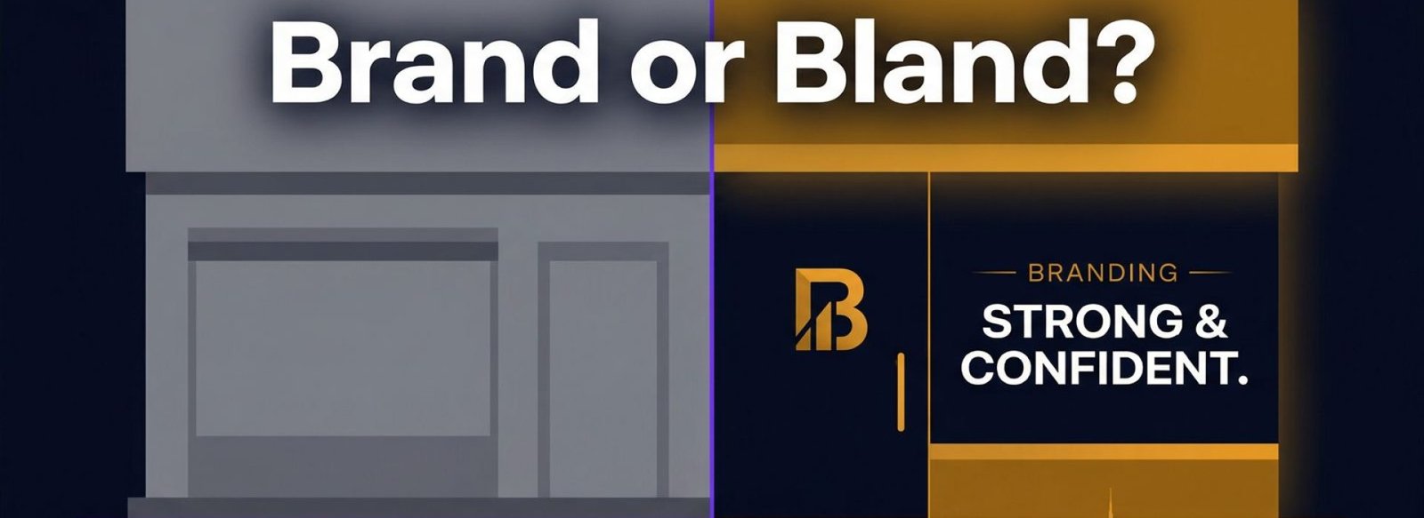 Professional branding agency in Dubai showing the difference between branded and unbranded UAE businesses